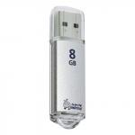 Флэш-диск 8 GB, SMARTBUY V-Cut, USB 2.0, металлический корпус, серебристый, SB8GBVC-S