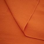 Вафельная накидка на резинке для бани и сауны Премиум женская с широкой резинкой цвет 164 оранжевый