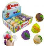 1TOY Жмяка яйцо ящерицы, 6см, 4 вида, 12шт.