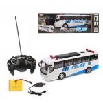Автобус на радиоуправлении Полиция, 4 канала, свет, аккум., USB шнур