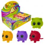 1TOY Ё-Ёжик Глазастик кошка, 10 см, 4 цвета, 12 штук