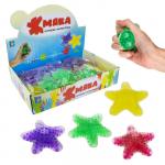 1TOY Жмяка с шариками звезда, 4 цвета, 12шт.
