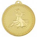 Медаль бальные танцы 50 мм золото DC#MK318a-G