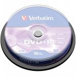 Диск DVD+R 4.7Gb Verbatim 16x Cake Box (10шт)