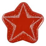 ТарелкиЗвезды Красные 25 см 6 шт бумажные ламинированные