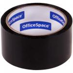 Клейкая лента упаковочная OfficeSpace, 48мм*40м, 45мкм, черная, ШК. КЛ_18878
