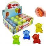 1TOY Жмяка липучая обезьяна, в коробке, 9 см, 4 цвета, 12шт.