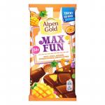 Шоколад Alpen Gold MIX FUN c фруктами,рисовыми шариками и карамелью,150 г.