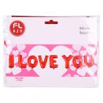 Праздничное украшение фольгированные надувные буквы "I love you" h-40см
