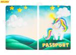 Обложка на паспорт Единорог ПВХ slim ОП-0466