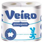 Туалетная бумага Veiro 2х-слойная, домашняя, белая, 4 шт
