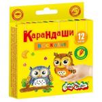 Набор воск. каранд. Каляка-Маляка 12 цв. круглые диаметр 8 мм 3+: КВКМ12 штр.: 4602723004264