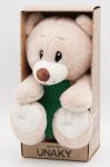 Мягкая игрушка в большой подарочной коробке Медведь Ёрик, с шариками для мелкой моторики в зелёном фартуке, 28/43 см 0998830-6L