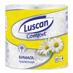 Бумага туалетная Luscan Comfort 2сл бел с жел тисн ромаш 100% цел 21,9м 4р/уп