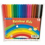 Фломастеры "Rainbow Kids", 18цв., ПВХ уп.: 7550/18 штр.:  8595013625460
