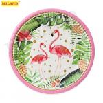 Бумажные тарелки Красивые фламинго, 18 см, 6 шт, еврослот СП-5304
