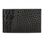 Визитница карманная BEFLER "Кайман", на 40 визиток, натуральная кожа, крокодил, черная, V.30.-13
