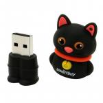 Флеш-память Smartbuy Wild series, 32Gb, USB 2.0, котенок, чер, SB32GBCatK
