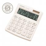 Калькулятор настольный Citizen SDC-812NRWHE, 12 разрядов, двойное питание, 102*124*25мм, белый