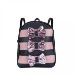 DW-989 Рюкзак с сумочкой (черно-розовый)