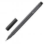 Ручка капиллярная FABER-CASTELL "Grip Finepen", ЧЕРНАЯ, трехгранная, корпус черный, 0,4 мм, 151699