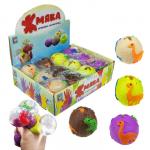 1TOY Жмяка яйцо динозавра, 6см, 4 вида, 12шт.