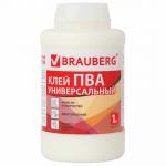 Клей ПВА BRAUBERG, 1 кг, универсальный (бумага, картон, дерево), 600983