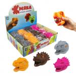 1TOY Жмяка голова динозавров и рептилий с шариками, 7,5см, 4 вида, 12шт.