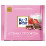 Шоколад RITTER SPORT "Клубника с йогуртом", молочный с начинкой, 100 г, Германия, RU2376