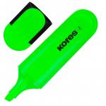 Маркер текстовыделитель Kores BRIGHT LINER PLUS, скош након, 1-5 мм зеленый