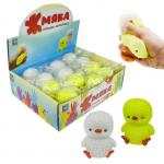 1TOY Жмяка утенок, 6,5 см, 2 цвета, 12шт.