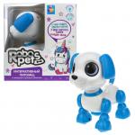 1TOY RoboPets, интерактивная игрушка Робо-щенок бел/голубой (mini)