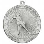 Медаль лыжи 50 мм серебро DC#MK185b