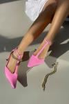 Кожаные туфли с цепочкой в актуальном розовом оттенке Lera Nena