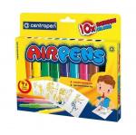 Фломастеры воздушные CENTROPEN AIR PENS RAINBOW COLOURS 10 цв.