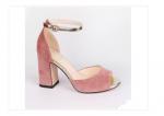 *L128-02-19А розовый (Иск.замша/Иск.кожа) Туфли летние открытые женские