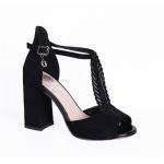 L0170-01-1А черный (Т/Иск.кожа) Туфли летние открытые женские