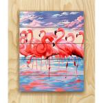 Рисование по номерам по дереву "Flamingo" 40*50см "Розовое озеро" FLA070