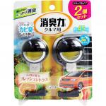 SHOSHURIKI For Car Освежитель воздуха д/автомобильного кондиционера с ароматом цитруса 2*3,2 мл