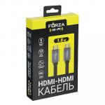 FORZA Кабель HDMI, 4K, 1,8 м, позолоч. контакты, оплётка ПВХ