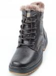 8295B BLACK Ботинки зимние мужские (натуральная и искусственная кожа, иск. мех)