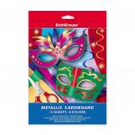 Металлизированный картон ErichKrause®, А4, 5 листов, 5 цветов, игрушка-набор для детского творчества
