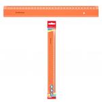 Линейка пластиковая ErichKrause® Neon, 30см, оранжевый, в флоупаке