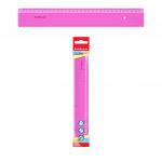 Линейка пластиковая ErichKrause® Neon, 30см, розовый, в флоупаке