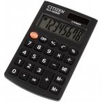 Калькулятор карманный Citizen SLD-200NR, 8 разр., двойное питание, 62*98*10мм, черный SLD-200NR