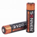 Батарейки аккумуляторные SONNEN, АА (HR06), Ni-Mh, 2100mAh, 2 шт, в блистере, 454234