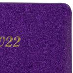 Ежедневник датированный 2022 А5 138x213мм BRAUBERG Sparkle, блестки, фиолетовый, 112828