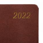 Ежедневник датированный 2022 А5 138x213мм BRAUBERG Iguana, под кожу, коричневый, 112755