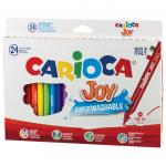 Фломастеры CARIOCA (Италия) Joy, 24 цв., суперсмываемые, вентилир.колпачок, картонная коробка,40615