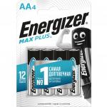 Батарейки КОМПЛЕКТ 4 шт, ENERGIZER Max Plus, AA(LR06,15А),алкалиновые,пальчиковые,блистер(ш/к 23266)